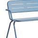 Banc de jardin bleu RAY Woud en aluminium