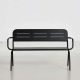 Banc de jardin charbon RAY Woud en aluminium