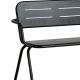 Banc de jardin charbon RAY Woud en aluminium