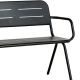 Banc de jardin charbon RAY Woud en aluminium