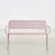 Banc de jardin rose RAY Woud en aluminium