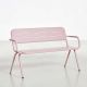 Banc de jardin rose RAY Woud en aluminium