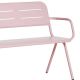 Banc de jardin rose RAY Woud en aluminium