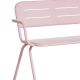 Banc de jardin rose RAY Woud en aluminium