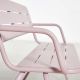 Banc de jardin rose RAY Woud en aluminium
