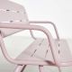 Banc de jardin rose RAY Woud en aluminium