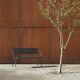 Banc de jardin noir charbon RAY Woud