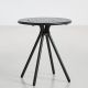 Table de jardin ronde RAY CAFE Woud, coloris noir