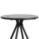 Table de jardin ronde RAY CAFE Woud, coloris noir