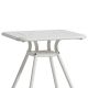 Table de jardin carrée RAY CAFE Woud, coloris blanc