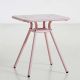 Table de jardin carrée RAY CAFE Woud, coloris rose