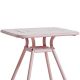 Table de jardin carrée RAY CAFE Woud, coloris rose