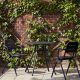Table de jardin carrée RAY CAFE et chaises RAY Woud, coloris charbon