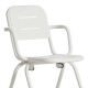 Chaise de jardin à accoudoirs RAY CAFE Woud, coloris blanc