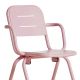 Chaise de jardin à accoudoirs RAY CAFE Woud, coloris rose