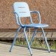 Chaise de jardin à accoudoirs RAY CAFE Woud, coloris bleu