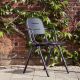 Chaise de jardin à accoudoirs RAY CAFE Woud, coloris charbon