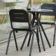 Chaises de jardin et table ronde RAY CAFE Woud, coloris charbon 