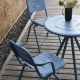 Chaises de jardin et table ronde RAY CAFE Woud, coloris bleu 