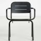 Fauteuil de jardin aluminium noir charbon RAY Woud