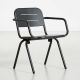 Fauteuil de jardin aluminium noir charbon RAY Woud