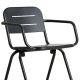 Fauteuil de jardin aluminium noir charbon RAY Woud