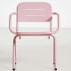 Fauteuil de jardin aluminium rose RAY Woud