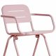 Fauteuil de jardin aluminium rose RAY Woud