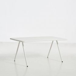 Table de jardin blanche plateau aluminium 160 cm RAY Woud