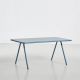 Table de jardin bleue plateau aluminium 160 cm RAY Woud