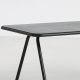 Table de jardin noir charbon plateau aluminium 160 cm RAY Woud