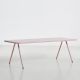 Table de jardin rose plateau aluminium 220 cm RAY Woud