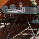 Table de jardin en aluminium 220 x 85 cm noir charbon RAY Woud