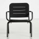 Fauteuil de jardin noir charbon RAY LOUNGE Woud