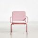 Fauteuil de jardin rose RAY LOUNGE Woud