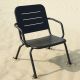 Fauteuil de jardin noir charbon RAY LOUNGE Woud