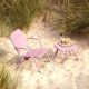 Fauteuil de jardin RAY LOUNGE et table basse RAY coloris rose Woud