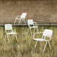 Fauteuils de jardin RAY, RAY LOUNGE et chaises RAY CAFE Woud en aluminium blanc