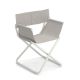 Fauteuil pliant toile glace/métal blanc SNOOZE Emu