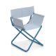 Fauteuil pliant toile bleu clair/métal bleu SNOOZE Emu