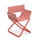 Fauteuil pliant toile rouge/métal rouge SNOOZE Emu