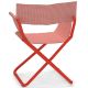 Fauteuil pliant toile rouge/métal rouge SNOOZE Emu