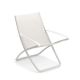 Fauteuil relax toile blanche/métal blanc SNOOZE Emu