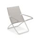 Fauteuil relax toile blanche/métal glace SNOOZE Emu