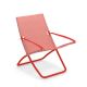 Fauteuil relax toile rouge/métal rouge SNOOZE Emu