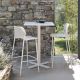 Chaises et table de bar DARWIN Emu blanches 