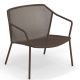 Fauteuil de jardin lounge marron d'Inde DARWIN Emu