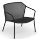 Fauteuil de jardin lounge noir DARWIN Emu