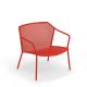 Fauteuil de jardin lounge rouge écarlate DARWIN Emu