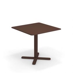 Table carrée 80 x 80 cm DARWIN Emu, coloris corten